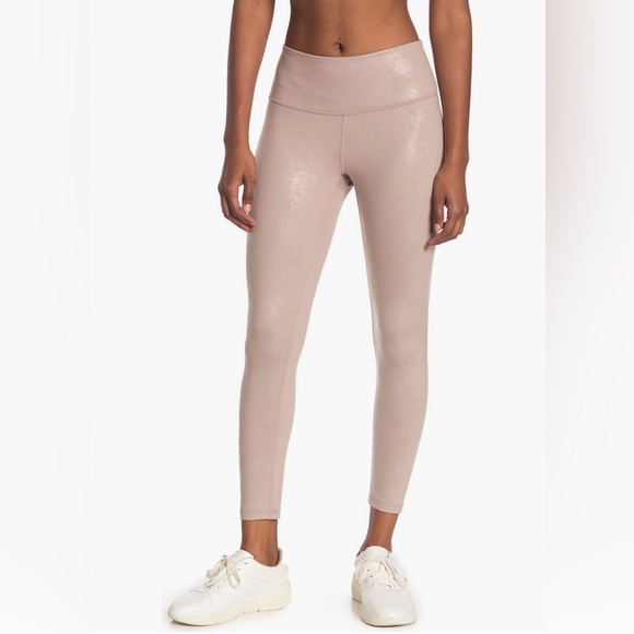Z by Zella PINK SPHINX High Waist Laminated Leggings Size Medium - Picture 1 of 10